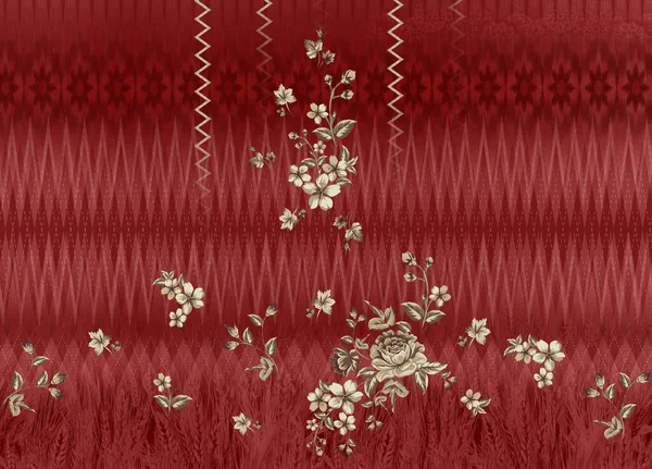 テキスタイルデジタルデザインモチーフパターン装飾手作品ミニ大胆なテーマ 地面の質感 抽象的な花 背景効果を作った — ストック写真