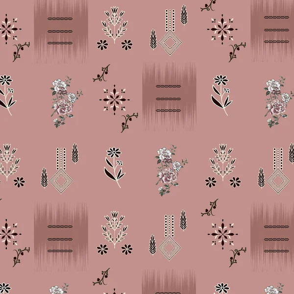 Decoración Motivos Diseño Digital Textil Hecha Mano Obra Arte Mini —  Fotos de Stock