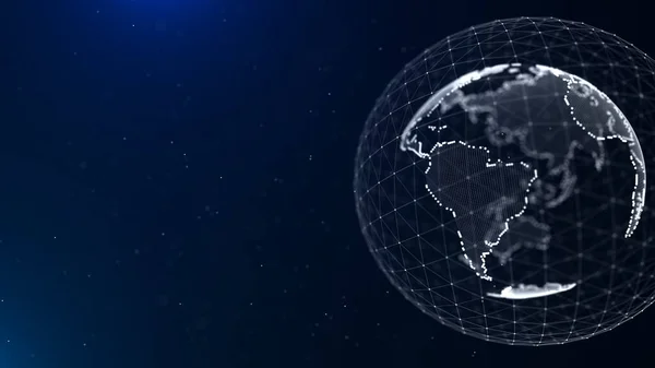 Virtual Planet Earth Data Connection Network Technological Digital Globe World — Fotografia de Stock