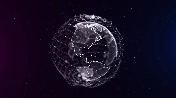 Virtual Planet Earth Data Connection Network Technological Digital Globe World — стоковое фото
