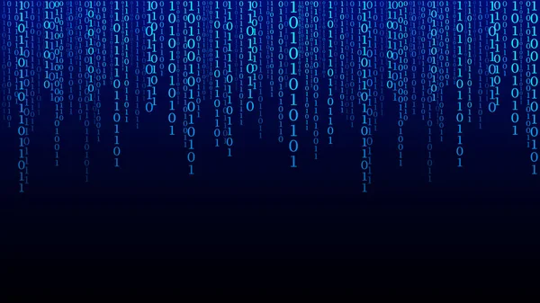 Matrixtechnologie Cybersicherheit Mit Binärcode Rasch Fallende Zufallszahlen Entschlüsselungsalgorithmen Hackten Software — Stockvektor