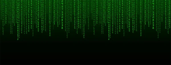 Mátrix Technológiai Háttér Kiberbiztonság Bináris Kóddal Gyorsan Csökken Véletlenszerűen Fehér — Stock Vector