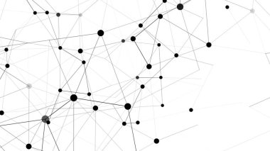 Vektör işleri fütüristik fon. Hareket eden parçacıklarla ağ bağlantısı siber uzayı. Büyük veri görselleştirmesi. Sanal güvenlik geçmişini özetle.