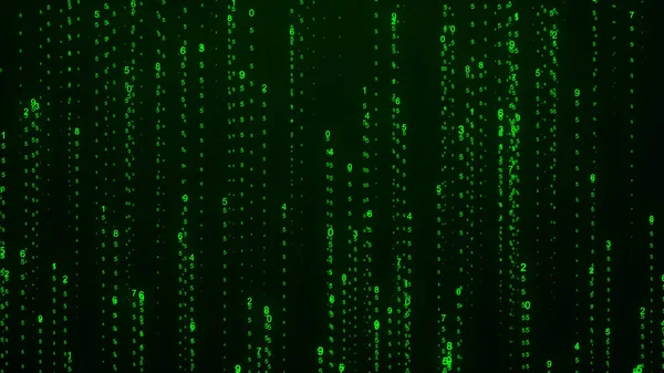 Matrice Fond Technologie Cybersécurité Avec Code Binaire Chute Rapide Nombres — Photo