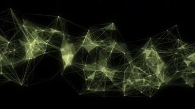 İş için fütüristik fon. Hareket eden parçacıklarla ağ bağlantısı siber uzayı. Büyük veri görselleştirmesi. Soyut siber güvenlik geçmişi. 3B görüntüleme.