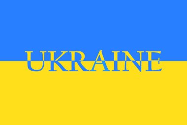 Ukrayna bayrağı. Ulusal sembol. Ukrayna bayrağı. Ukrayna bayrağı sembolü. Mavi ve sarı çizimler. Stock vektör illüstrasyonu. Ukrayna savaş vektör simgesi belirlendi.