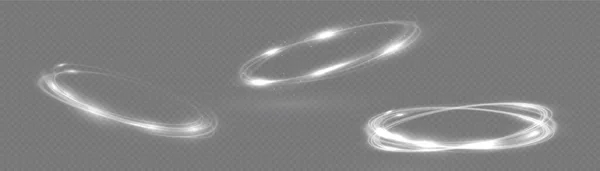 Gloeiende Glanzende Lijnen Effect Vector Achtergrond Lichtgevende Witte Snelheidslijnen Licht — Stockvector