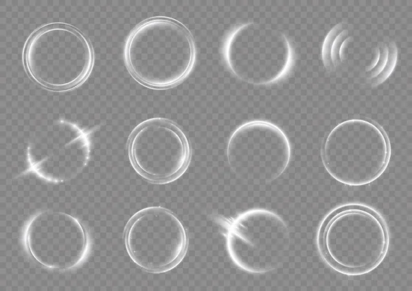 Brillantes Líneas Brillantes Efecto Vector Fondo Líneas Blancas Luminosas Velocidad — Archivo Imágenes Vectoriales