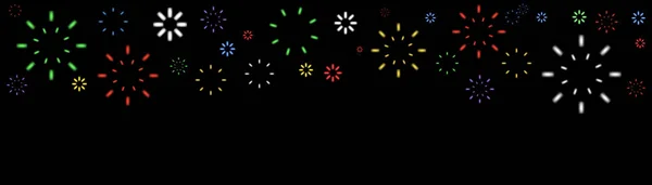 불꽃놀이 불꽃놀이를 반짝이는 불꽃놀이 폭발음 디자인 축하로 밤하늘에서 추상적 벡터 그래픽