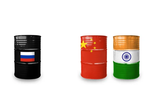 Urales Rusos Petróleo Crudo India China Compran Urals Baratos Petróleo — Foto de Stock
