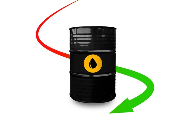Crude Oil Barrel White Background Soft Shadow — Stock Photo, Image