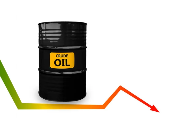 Crude Oil Barrel White Background Soft Shadow — Foto Stock
