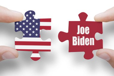 Puzzle made from United States of America flag clipart