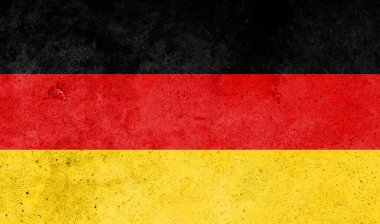 Beton duvarda Almanya bayrağı