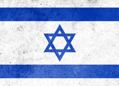 Beton duvarda İsrail bayrağı