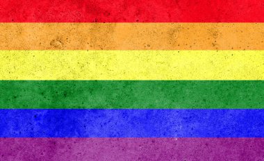 Beton duvarda LGBT bayrağı