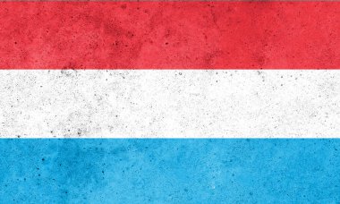 Beton duvarda Lüksemburg bayrağı