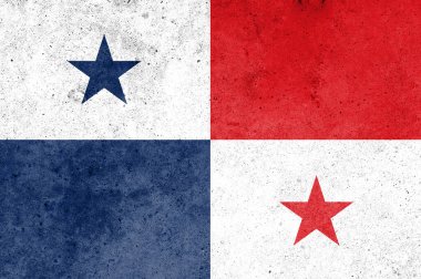 Beton duvarda Panama bayrağı