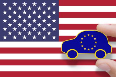 ABD ve AB 'nin dostları. Avrupa Birliği ve Amerika Birleşik Devletleri ticaret ve gümrük vergileri savaşı.