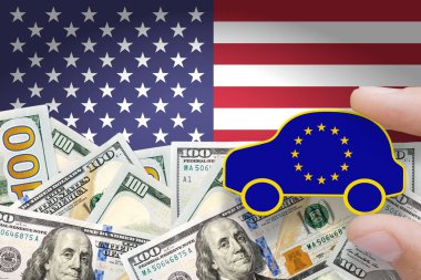 ABD ve AB 'nin dostları. Avrupa Birliği ve Amerika Birleşik Devletleri ticaret ve gümrük vergileri savaşı.