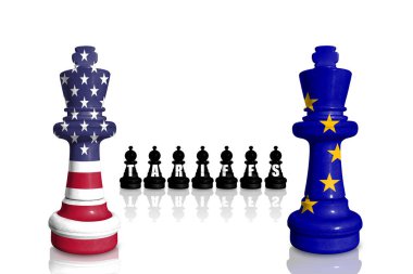 ABD ve AB ticaret savaşı. Avrupa Birliği ve Amerika Birleşik Devletleri ticaret, görev, gümrük rekabeti