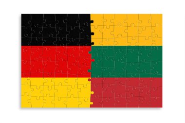 Almanya ve Litvanya bayraklarından yapboz