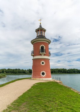 Lighthouse near castle Moritzburg in Saxony, Germany.