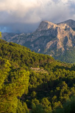 Mallorca dağlarına tünemiş, engebeli uçurumlarla çevrili, yemyeşil bir ev. Huzurlu bir geri çekilme adaların doğal güzelliğinin nefes kesici panoramik manzarasını sunuyor..