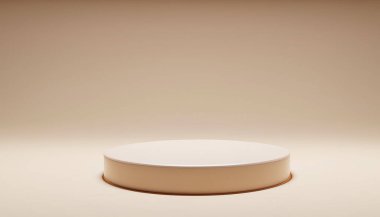 Pastel 3d arka plan ürün görüntüleme podyumu. Ürünlerin sergilenmesi ve tanıtımı için en küçük duvar sahnesi.
