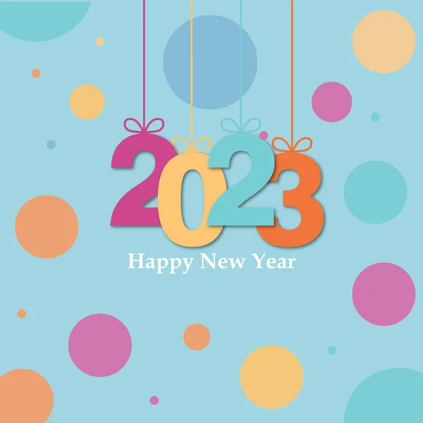 Set of 2023 new year greeting card. 2023 new year design with full color. Typeface number logo design for celebrate 2023 new year, calendar and symbol illustration