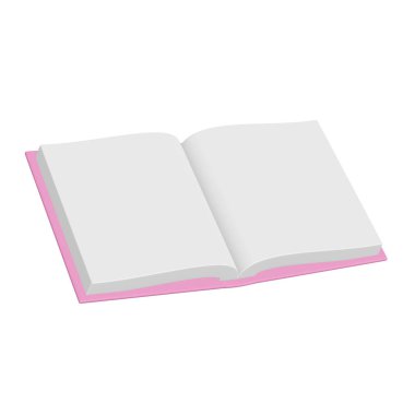 Beyaz arka plan üzerine açık bir kitap. 3d hazırlayıcı