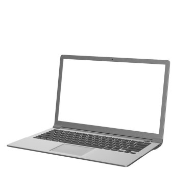 Notebook or laptop on the white background isolated 3d rendering