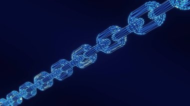 Concept connected technology building business nodes. Blockchain crypto technology chain digital ledger for cryptocurrencies like bitcoin or Ethereum. Data security and encryption.  3d rendering
