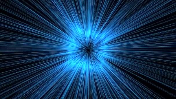 Hyperspace Jump Flying Universe Lightspeed Tunnel Acceleration Slowdown Abstract Spaceship — Stok Video