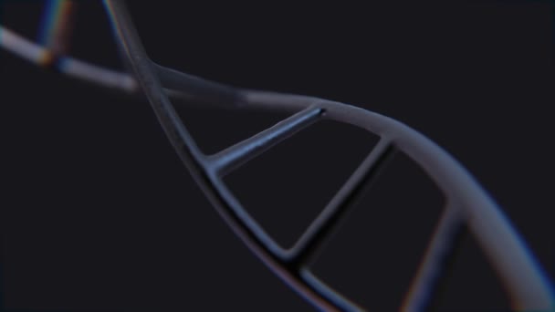 Futuristic Rotating White Dna Strand Genetic Codes Abstract Geometry Seamless — Stock Video