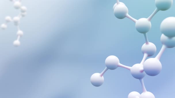 Концепція Реалістичних Молекул Фону Наукова Анімація Молекули Крему Гіалуронова Кислота — стокове відео