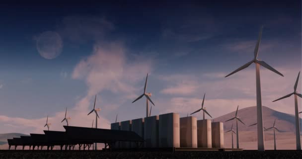 Konzept Energetische Technologie Anbruch Der Neuen Technologien Für Erneuerbare Energien — Stockvideo