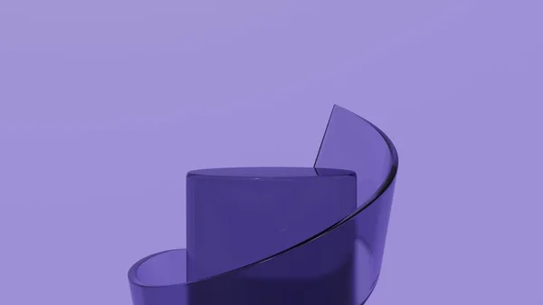 広告商品のための表彰台 ガラスの背景に製品ショーケースの3Dレンダリング表彰台 コンセプトと製品設計のための最小限の抽象的な背景 3Dレンダリング幾何学的形状 — ストック写真