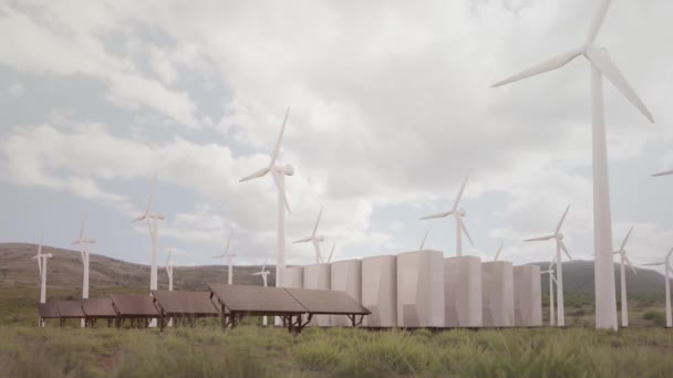 Enerjik Teknolojiyi Kavra Yeni Yenilenebilir Enerji Teknolojilerinin Şafağı Modern Estetik — Stok video