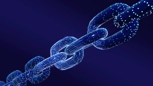Concepto Conectado Nodos Negocio Construcción Tecnología Blockchain Crypto Technology Chain — Vídeos de Stock