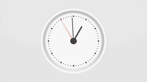 Relógio Alam Branco Timelapse Tempo Lapso Movimento Rápido Conceito Tempo — Fotografia de Stock