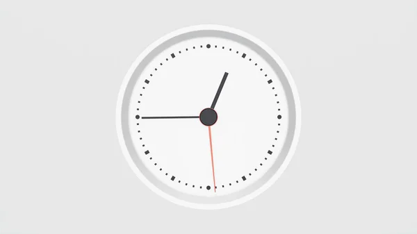 Vit Alam Klocka Timelapse Tidsförskjutningen Går Fort Tidskonceptet Rendering Animation — Stockfoto