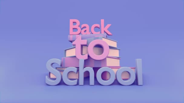 Segera Konsep Sekolah Chalk Back School Sign Pada Papan Sekolah — Stok Video