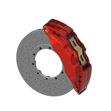 Araba fren diski ve fren ayakkabısı. Garajda araba freni tamiri. Disk freni beyaz arkaplanda izole edildi. Bunun kırpma yolu var. 3d hazırlayıcı