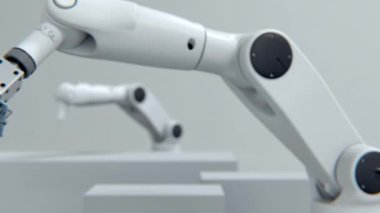 İşlemci oluştur. Yüksek Teknolojik Otantik Robot Kolu Çağdaş Süper Bilgisayar İşlemcisi Odak Kamerası 'na Sorunsuzca Geçiyor. Endüstriyel Robotik Manipülatör Bitiş Efektörü Tutucu İşlemci Çipi