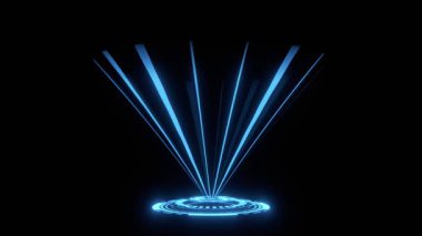 Hologram. Dönüyor ve ortaya çıkıyor. Reklam ve özgeçmiş için uygun. 3 Boyutlu Hazırlama