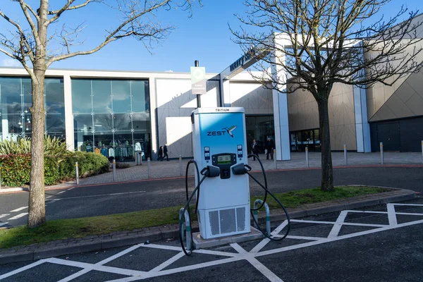 Zest branded Electric Vehicle charging point in the Merry Hill Shopping Centre, Brierley Hill, UK
