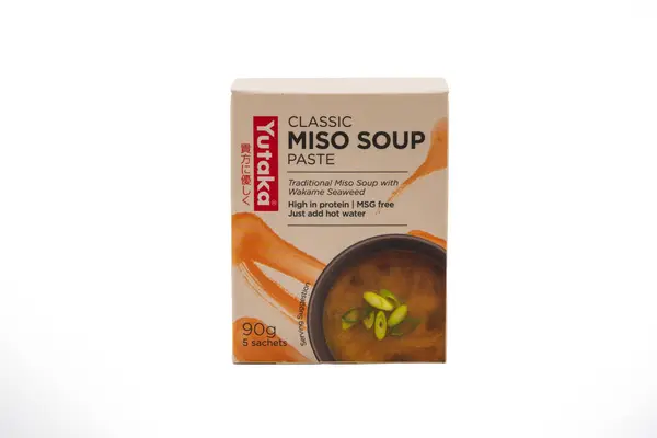 Wolverhampton Reino Unido Abril 2024 Box Yutaka Miso Soup Sopa — Fotografia de Stock