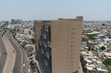 Tel Aviv, İsrail 'in hava manzarası.