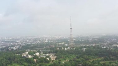 Hindistan şehrinin havadan görünüşü 